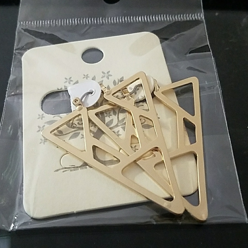 Triangle dangle earrings